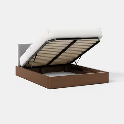 Queen / Heathered Grey / Walnut